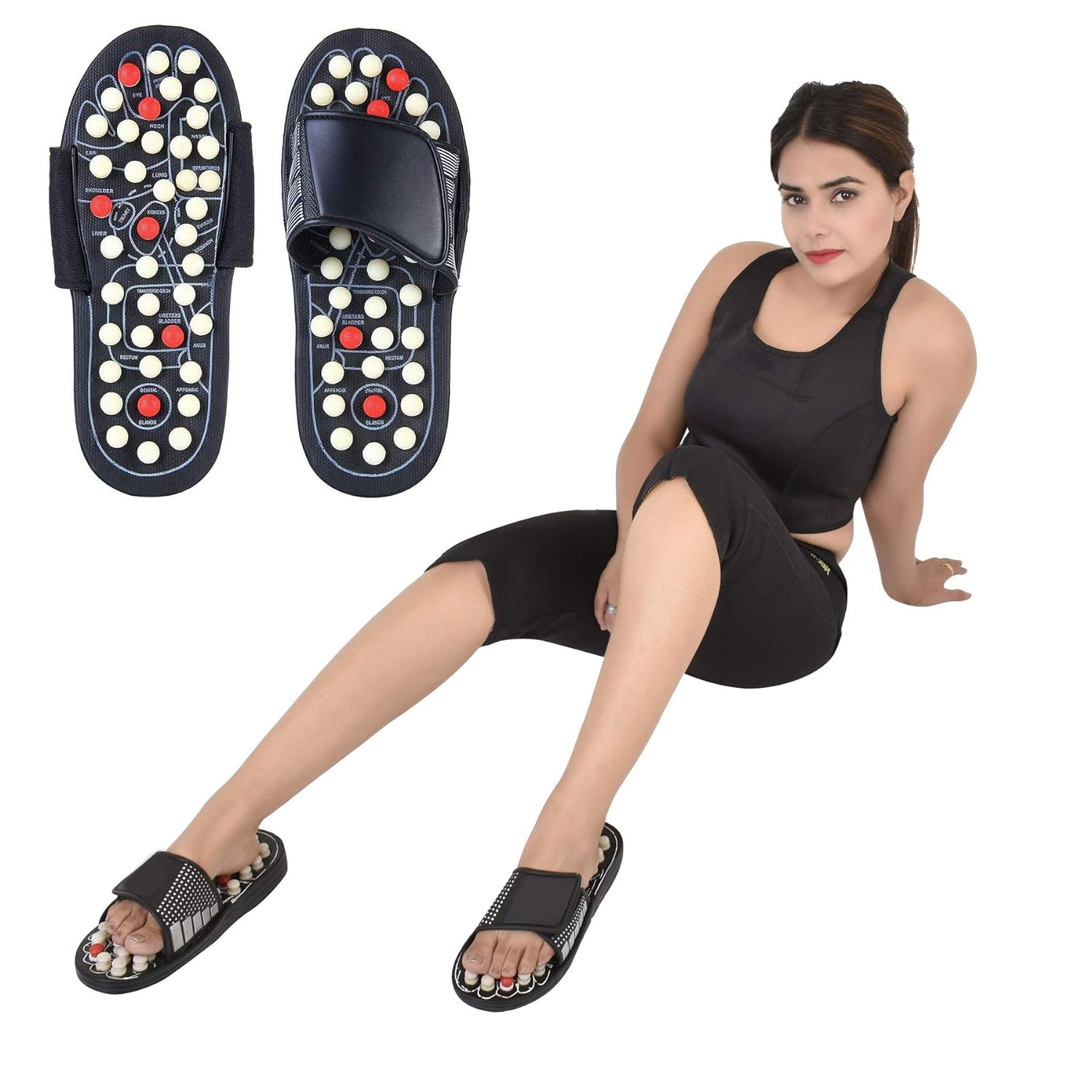Magnetic Therapy Spring Acupressure Paduka Accu Slippers for Full Body Blood Circulation Natural Paduka Slippers For Men and Women (Unisex) Multisize Magnetic Therapy Spring Acupressure Paduka Accu Slippers for Full Body Blood Circulation Natural Paduka Slippers For Men and Women (Unisex) Multisize